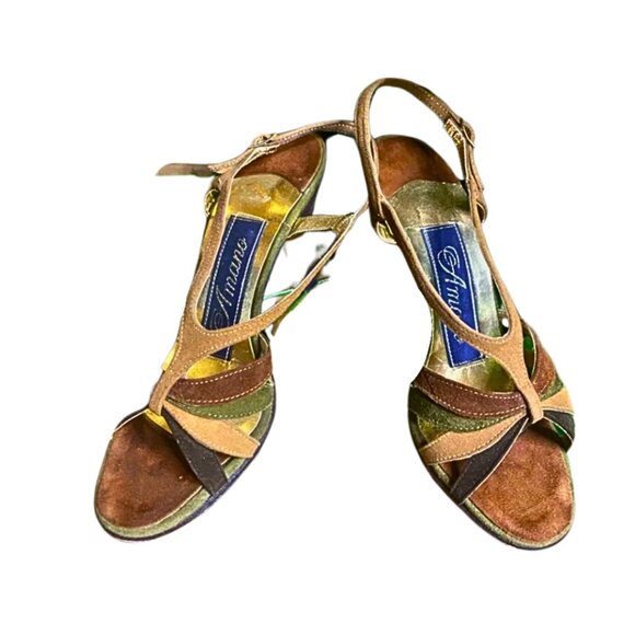 Vintage Amano Women's Strappy Heels - Picture 1 of 3